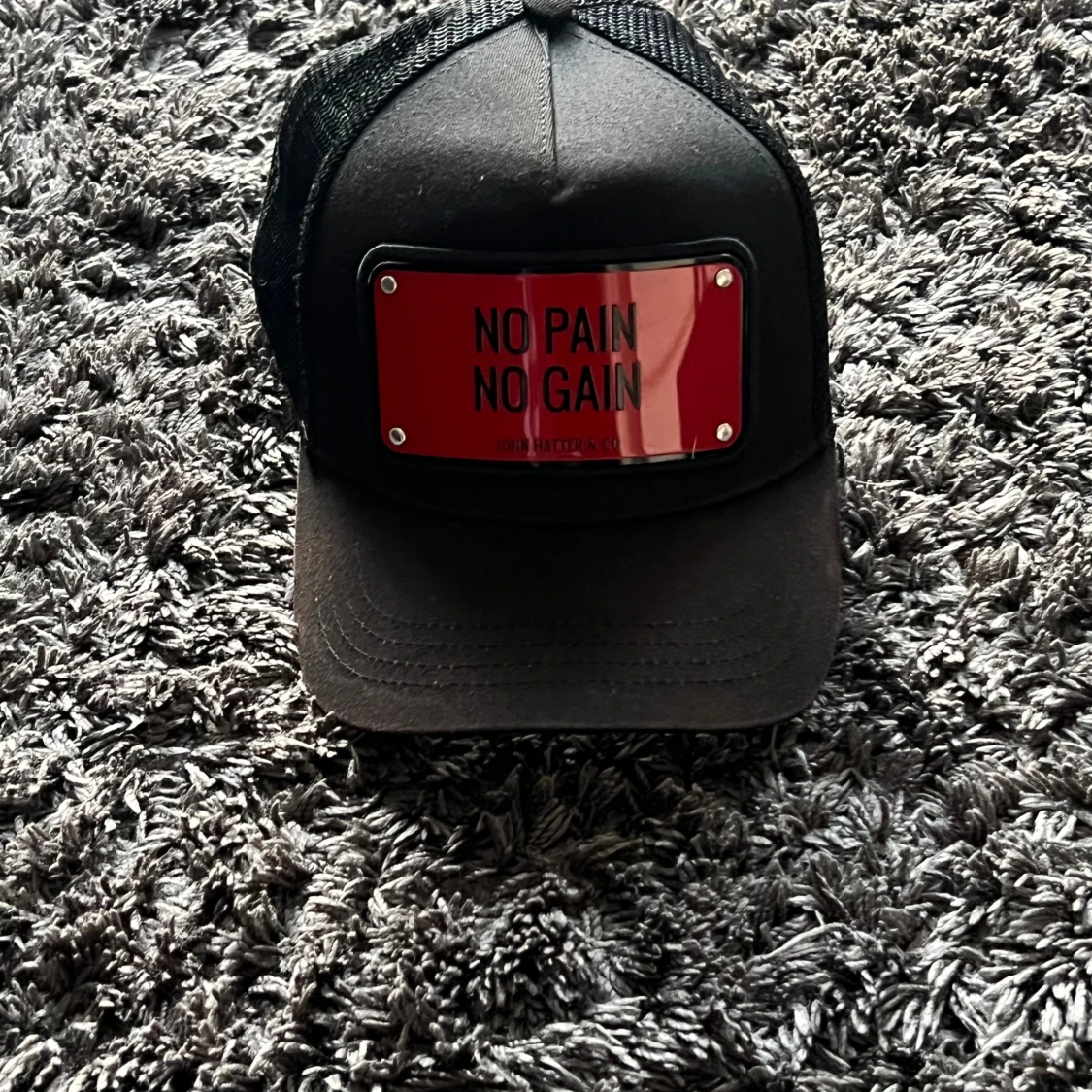 Keps från John hatter svart/No Pain No Gain - 1