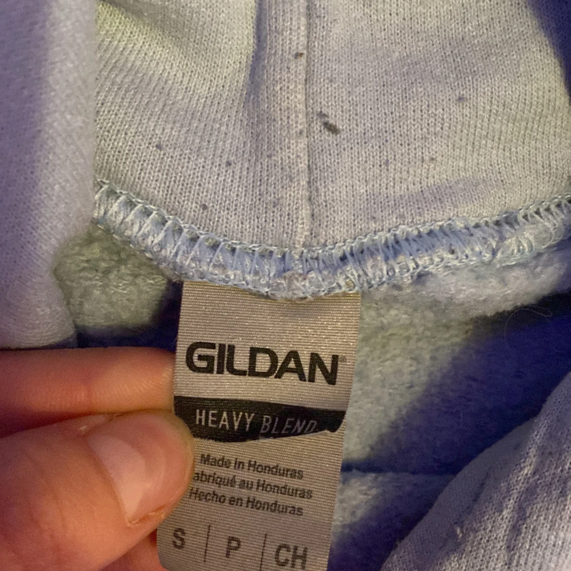 Ljusblå hoodie från Gildan - 3