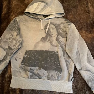 Stussy hoddie  - Säljer en unik grå hoodie från Stüssy med ett konstmotiv inspirerat av renässansen.                       Den säljs inte längre och är väldigt svår att få tag på.  Prefekt för dig som söker något unikt. Inga defekter alls som ny.