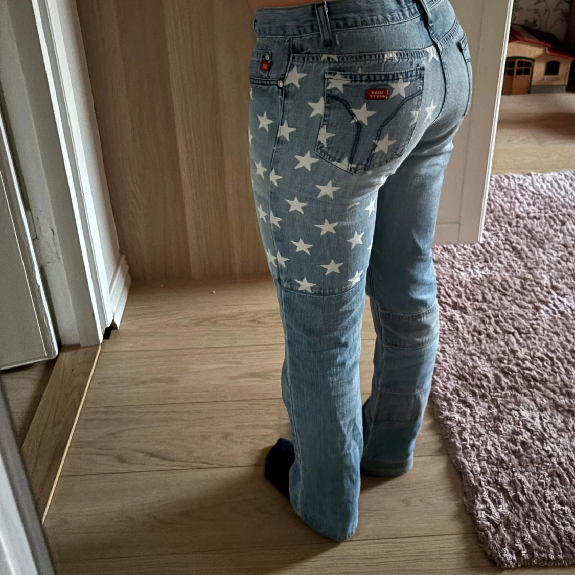 Vintage ljusblå Miss Sixty jeans med stjärnmönster - 2