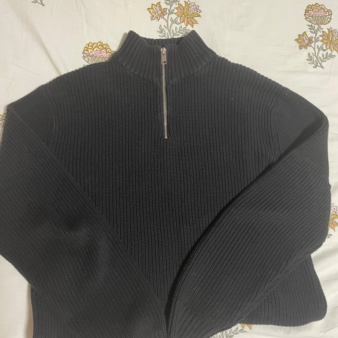 Svart quarterzip SMOG