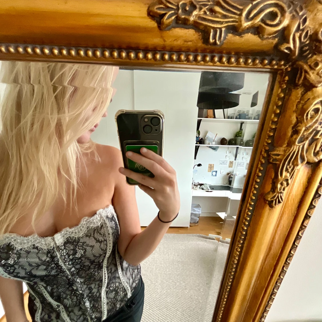 Svart och vit korsett - 92