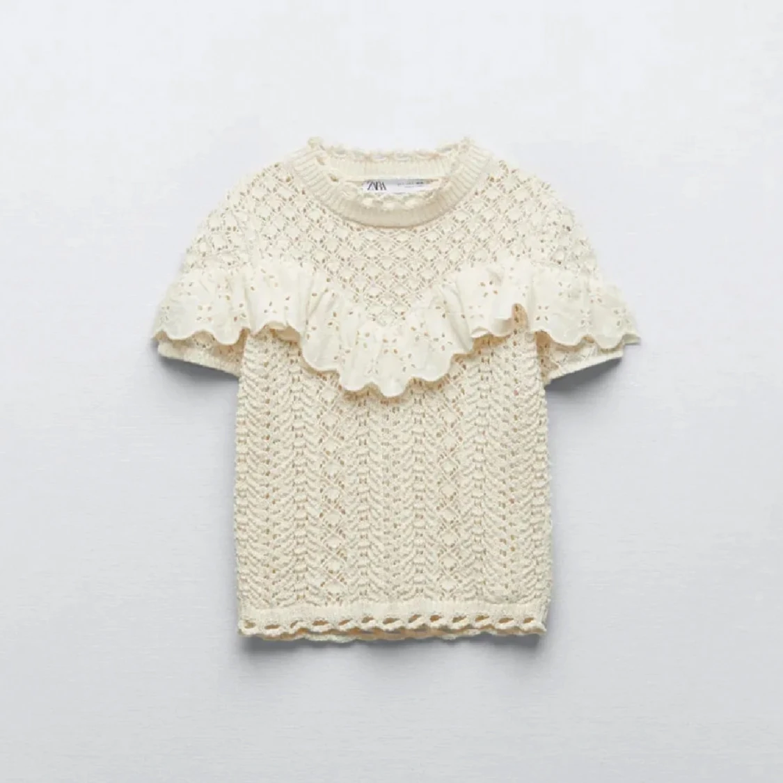 Beige stickad topp från Zara