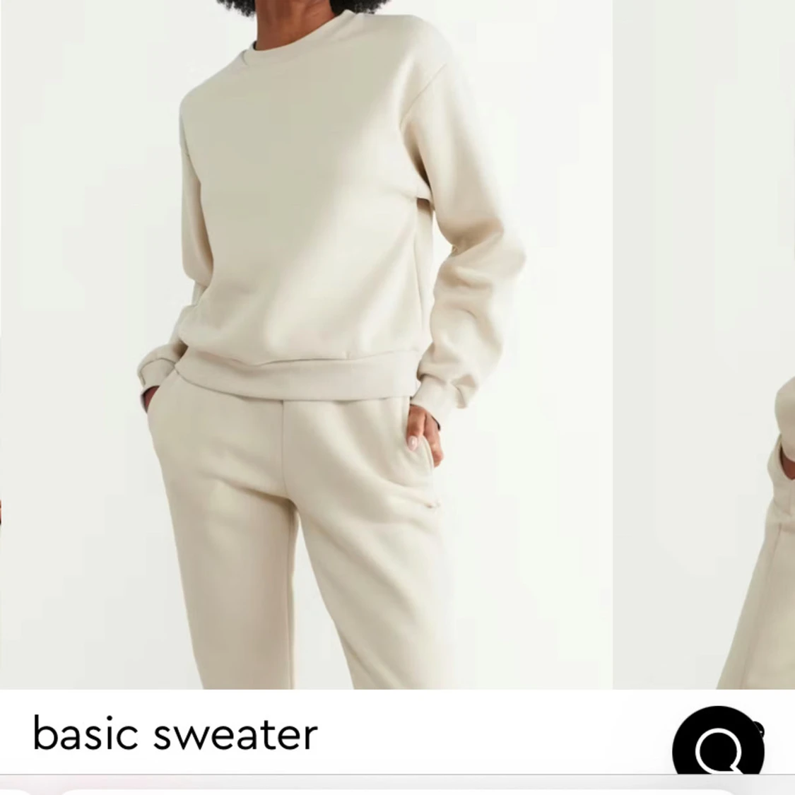 Beige basic sweatshirt