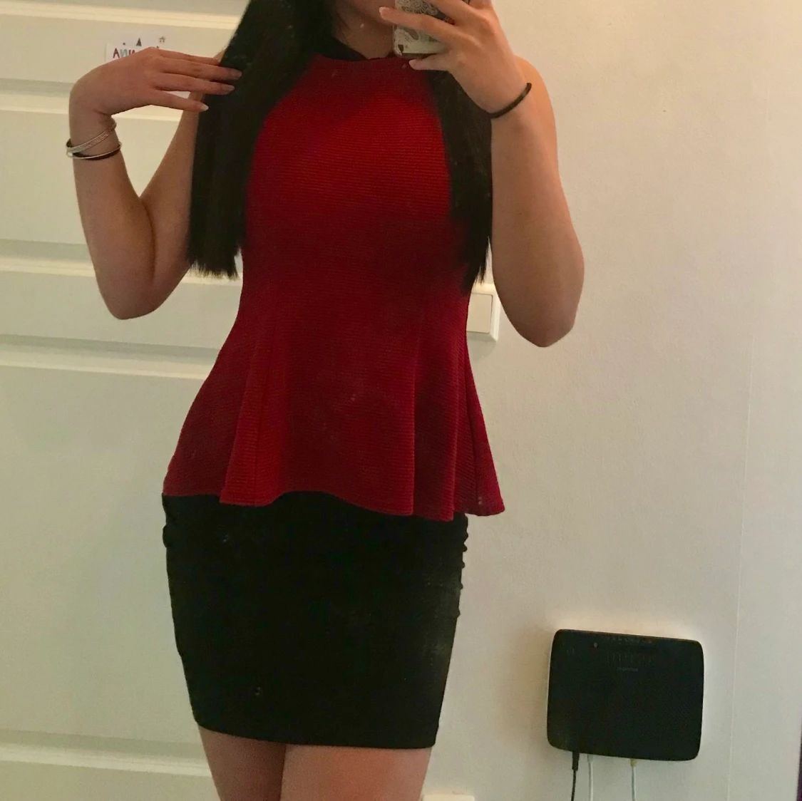 Classy vinröd topp, storlek S