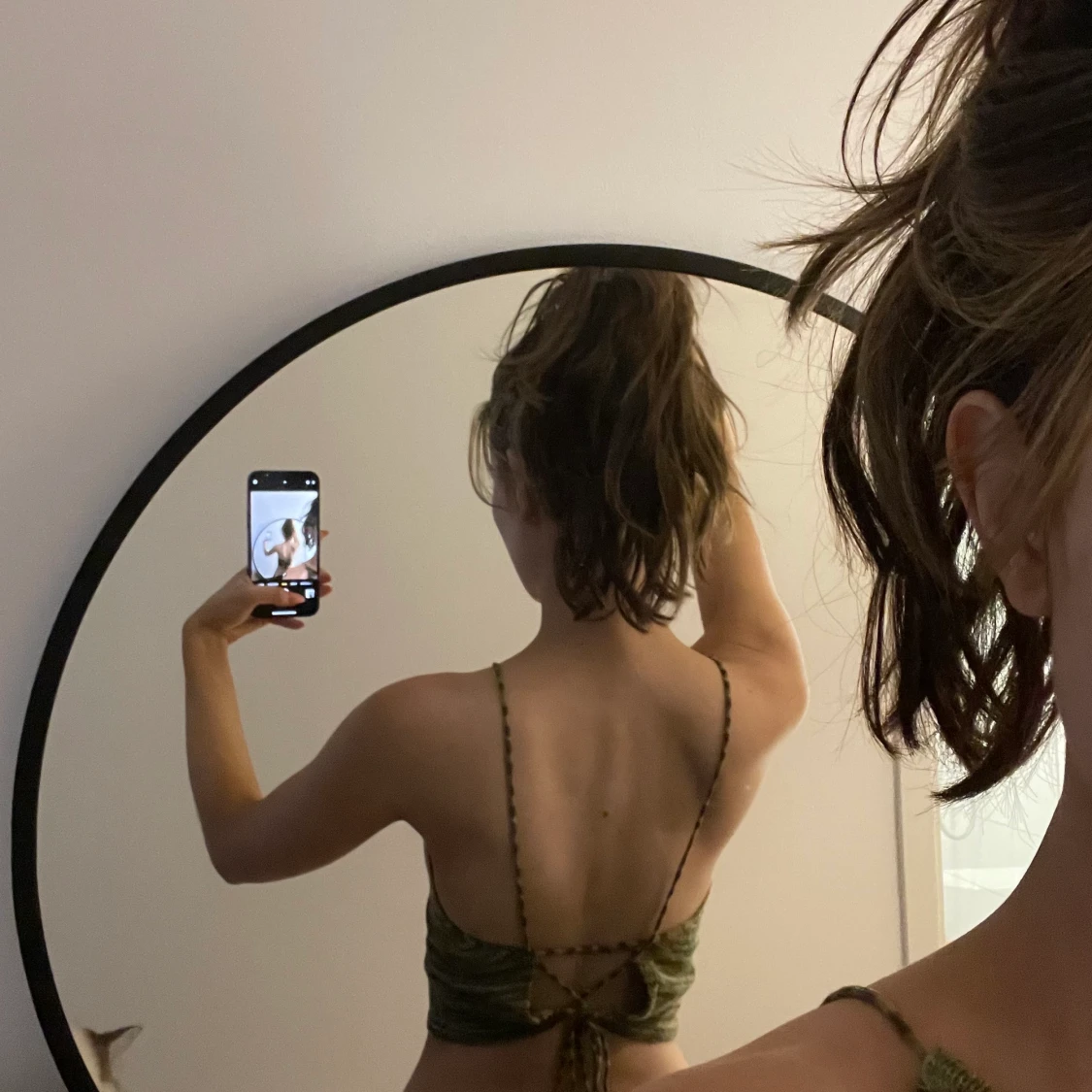 stickad grönt linne  - 90