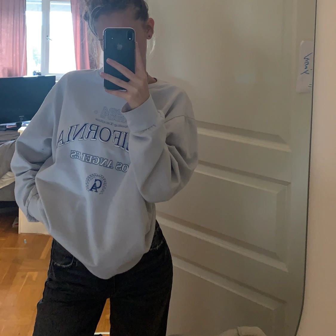 Ljusblå Boohoo sweatshirt 