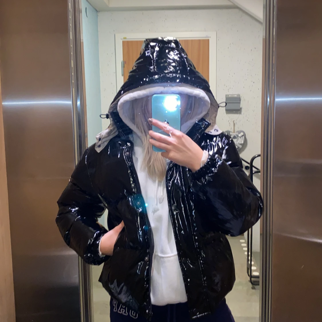 Svart pufferjacket - 91