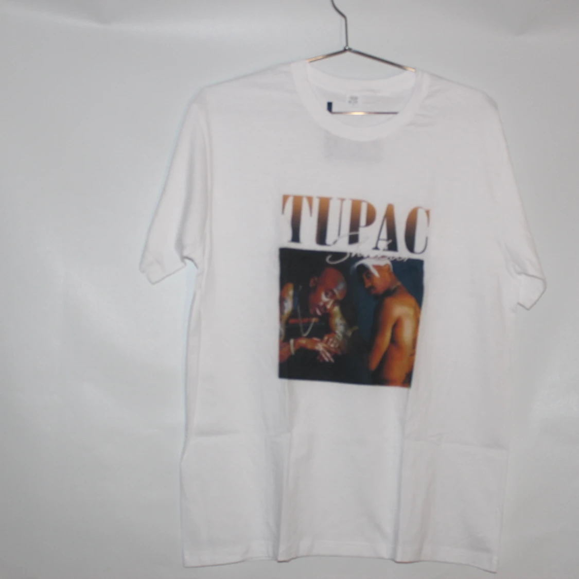 Tupac vit T-shirt (ny)