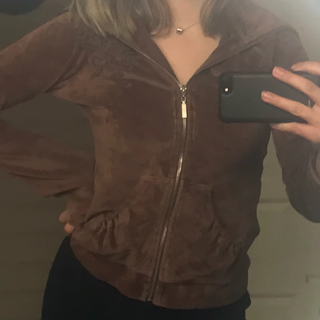 Brun zipper sweatshirt