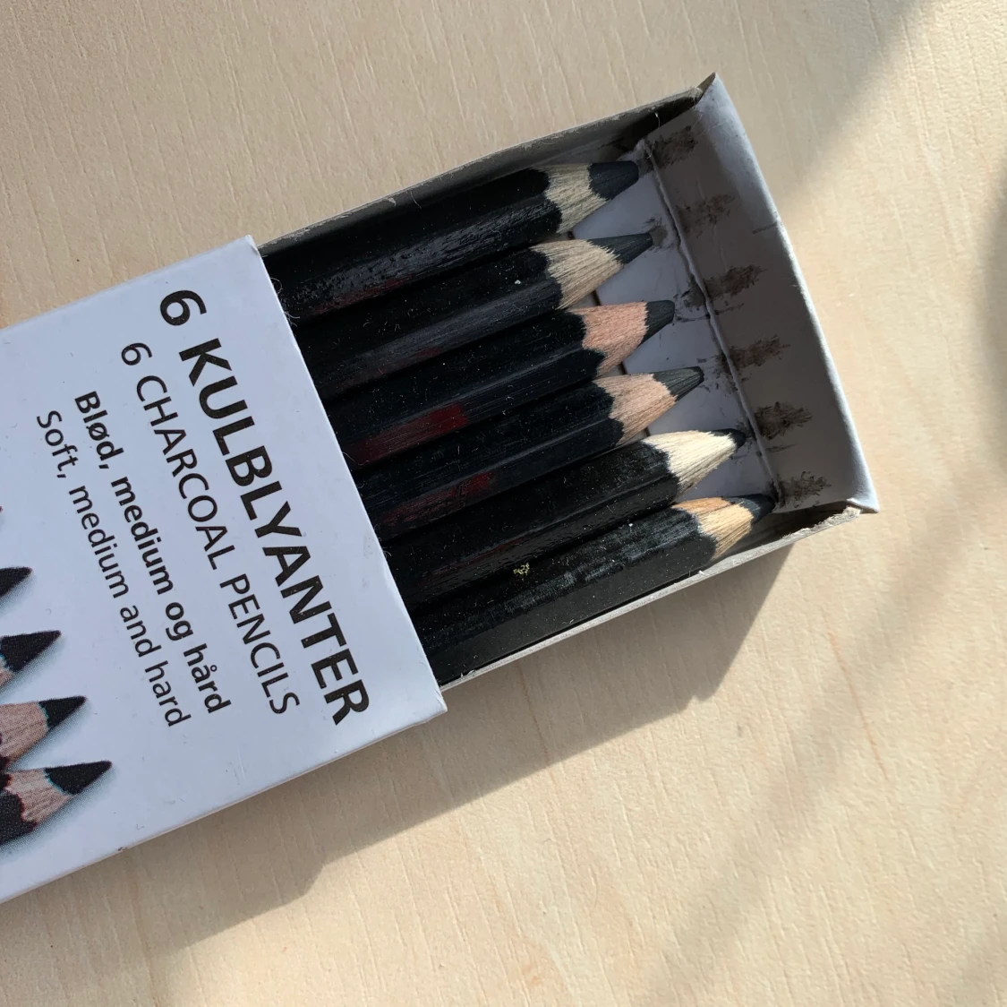 6st Charcoal pencils - 90