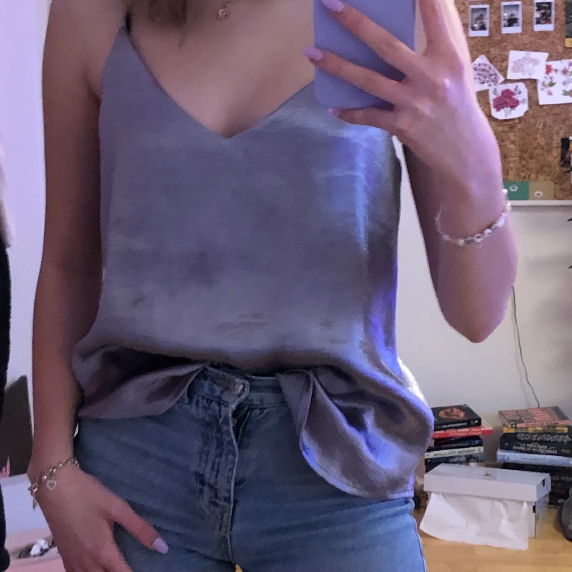 Metall färgat linne 