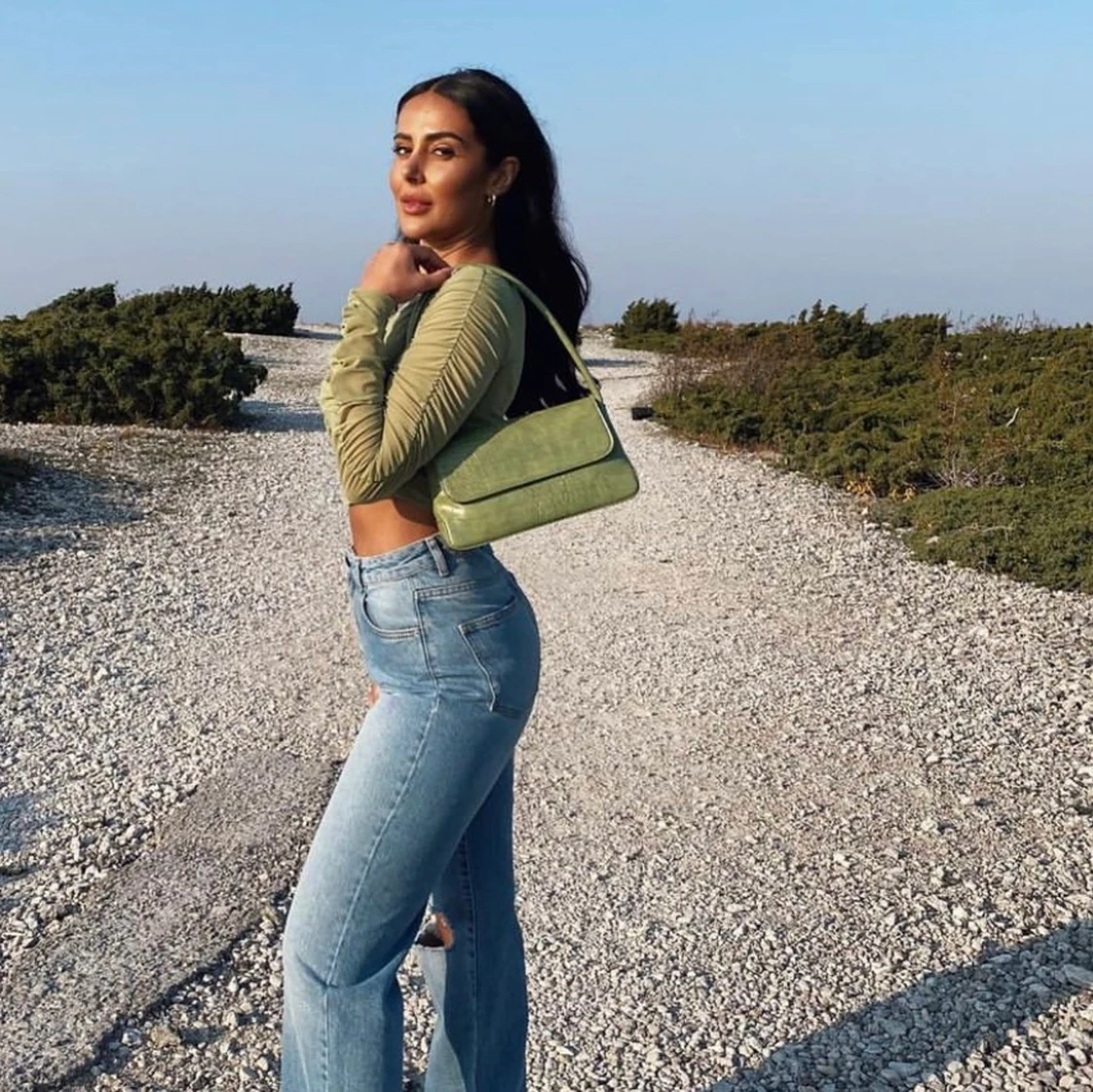 Grön axelväska - 90