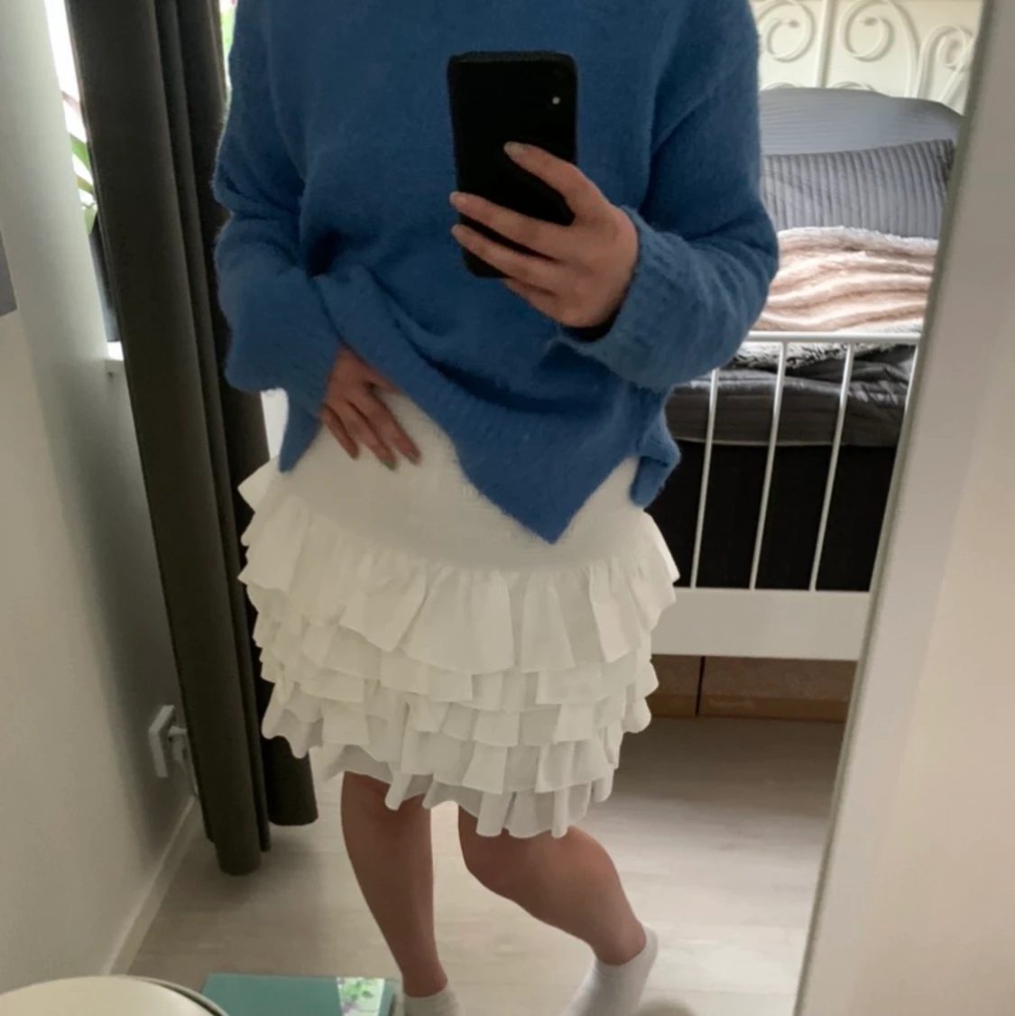 Blå Stickad tröja - 90