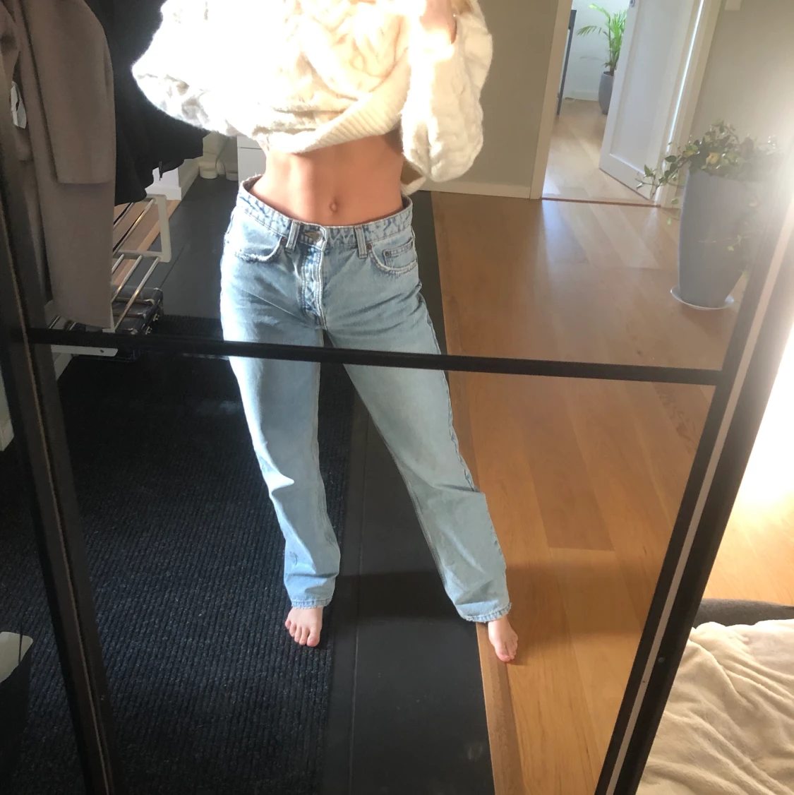 Populära jeans från zara! Mid rise 