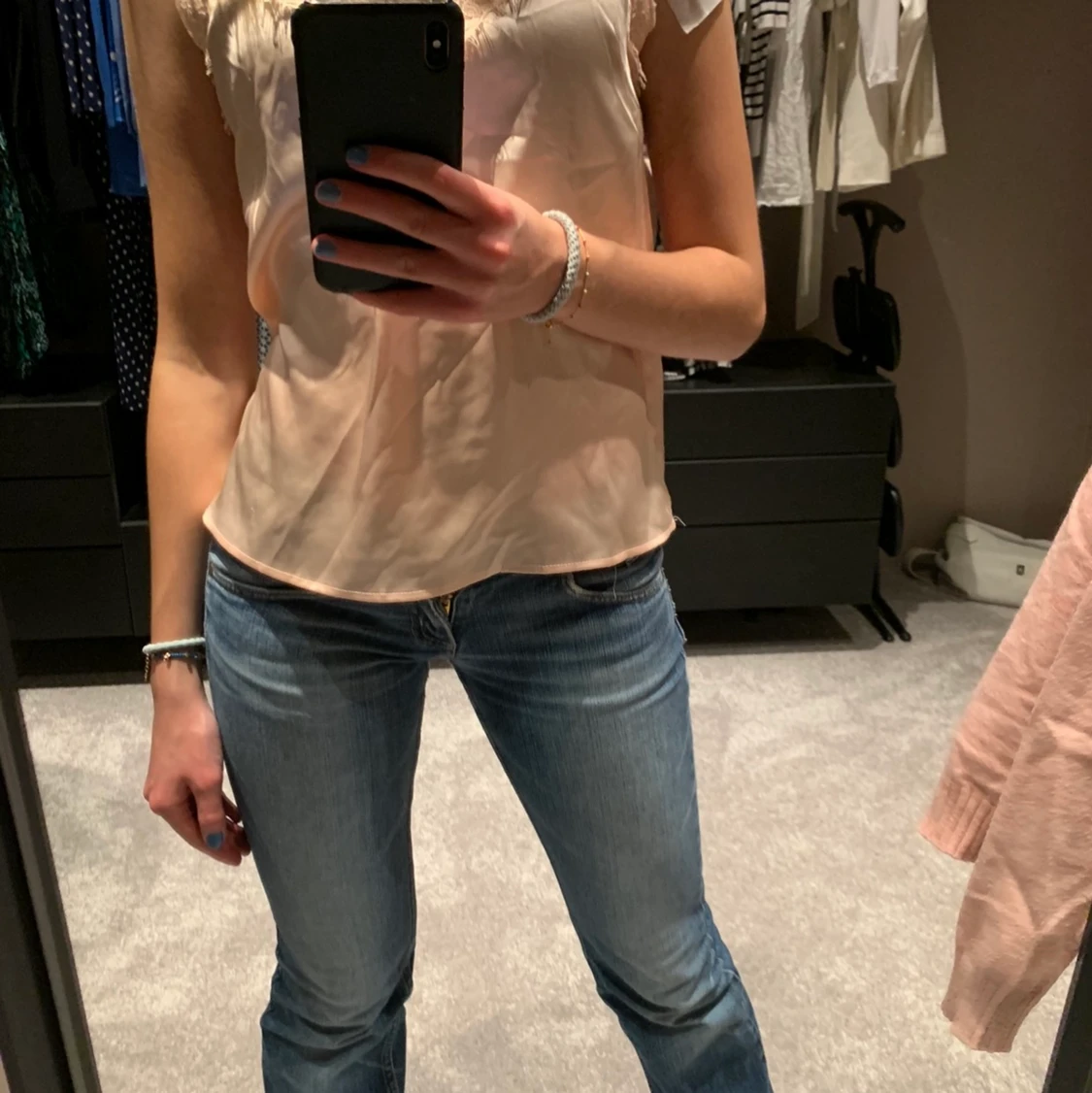 Rosa siden linne🤍 - 90