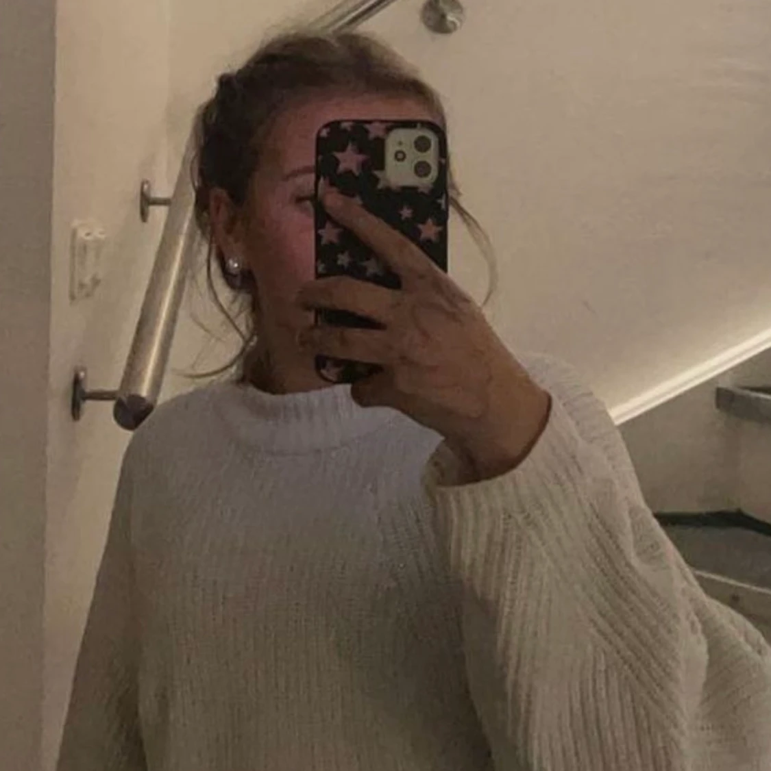 Mobilskal RÖD,GENOMSKINLIG,STJÄRNOR  - 90