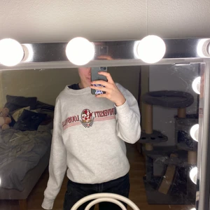 Vintage sweatshirt  - Säljer min fina sweatshirt då jag inte längre använder den. Den är köpt second hand så vet inte märket men den är i väldigt fint skick. Den är köpt på pop boutique i Malmö. Den är i storlek L men passar mig som i vanliga fall är S.  