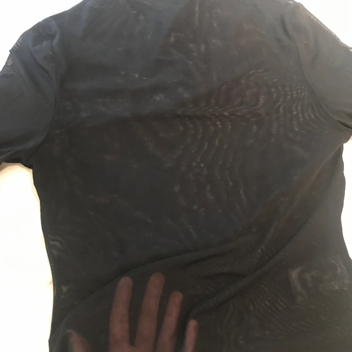 Svart genomskinlig tröja - 90