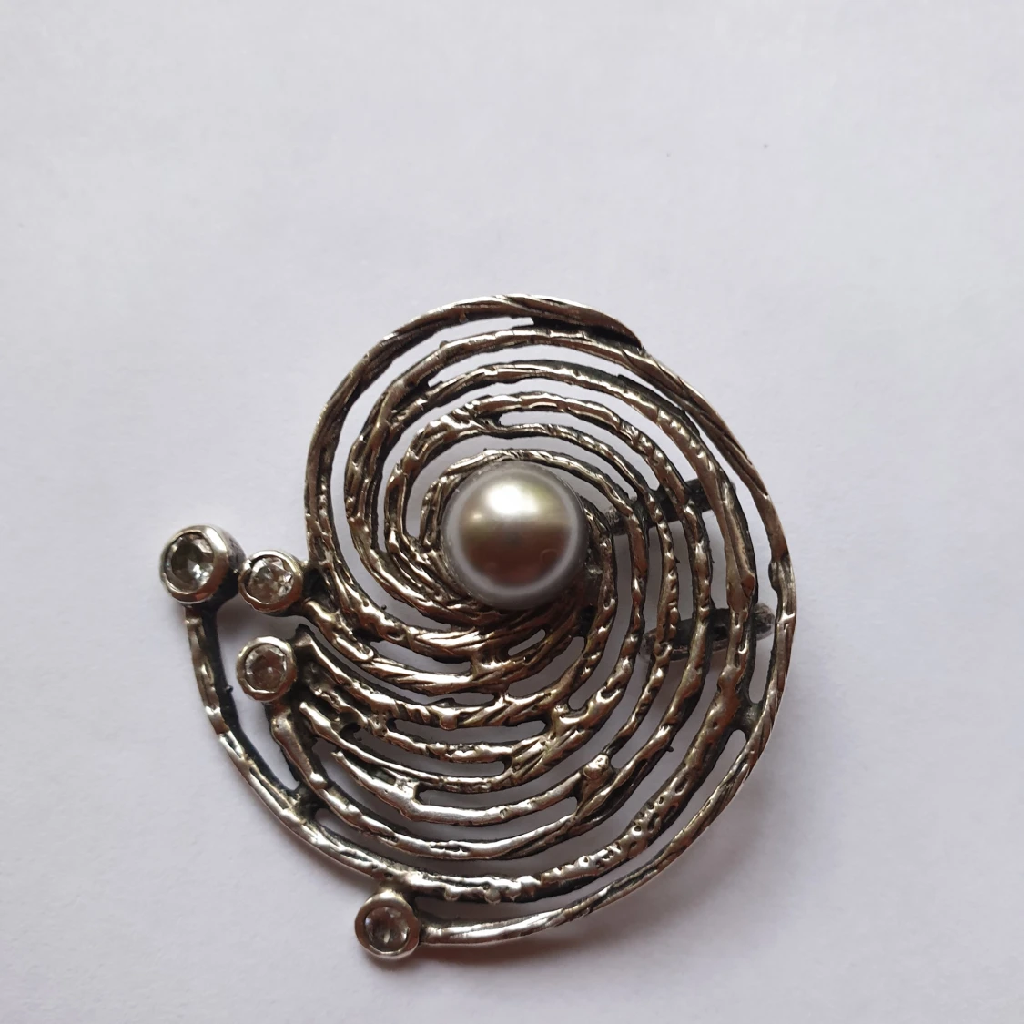 Snyggt äkta 925 silver hänge med pårla - 90