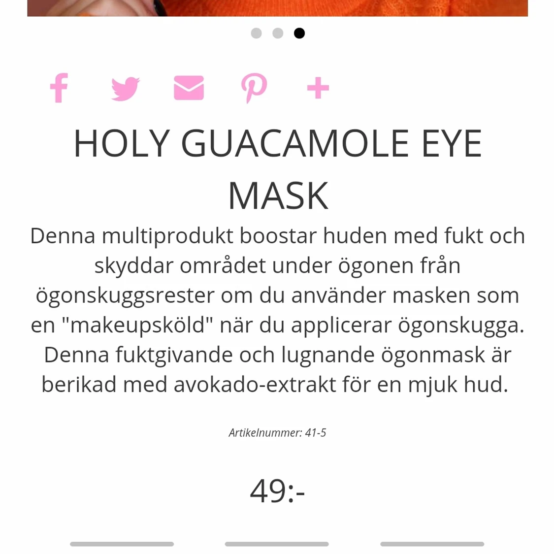 Ögonmask helt ny - 91