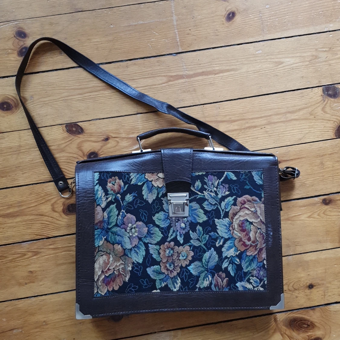 vintage läderportfölj