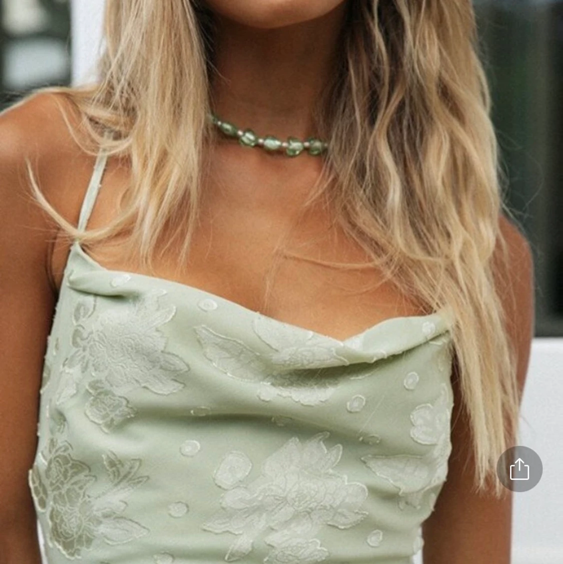 Grön klänning, Strl S - 91