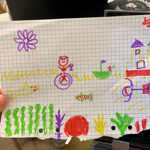 Fint konstverk - Fint konstverk att rama in och sätta på väggen. Perfekt julklapp till nära och kära. Konstverket är gjord och signerad av kända målarinnan Vilda S. Storlek: 0,5 A4