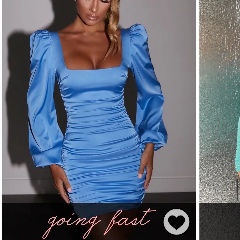 Säljer denna fina ljusblåa klänningen från OH POLLY, aldrig använd, prislapp och snören finns kvar på klänningen. Köptes för 600kr. . Klänningar.