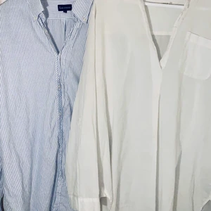Skjortor  - Vit skjorta pris:30kr Blå randig skjorta pris:59