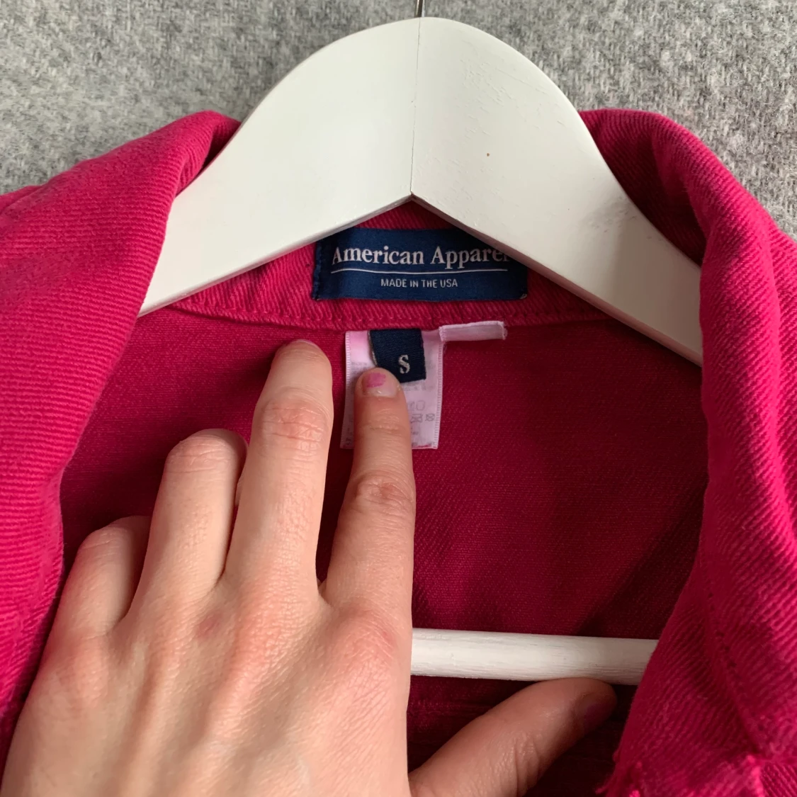 American Apparel chockrosa jeansjacka - 91