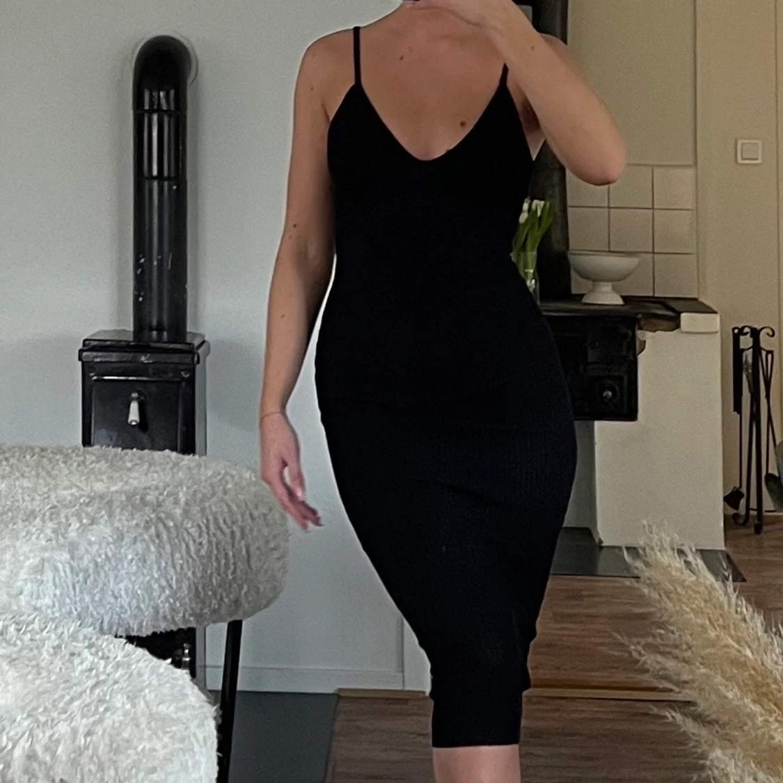 Stickad klänning - 90