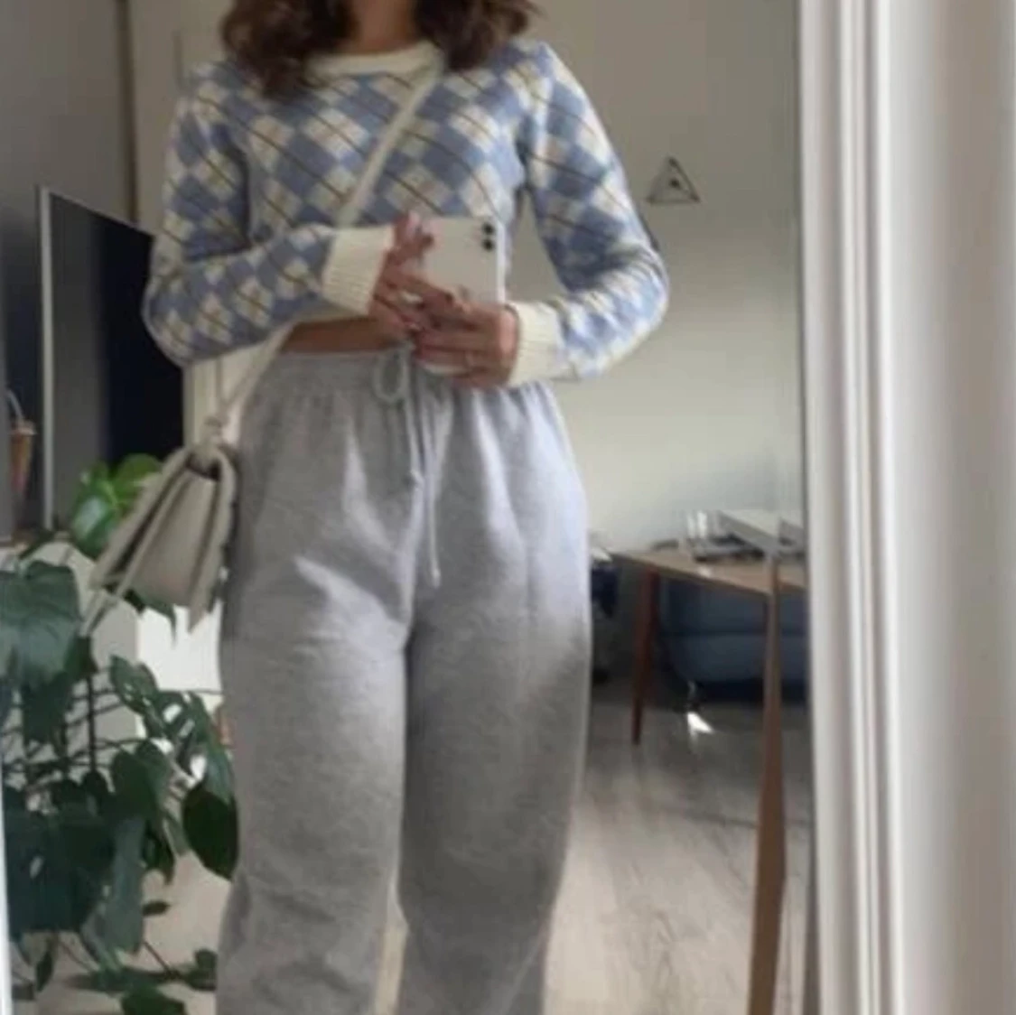 Flerfärgad tjocktröja med mönster 