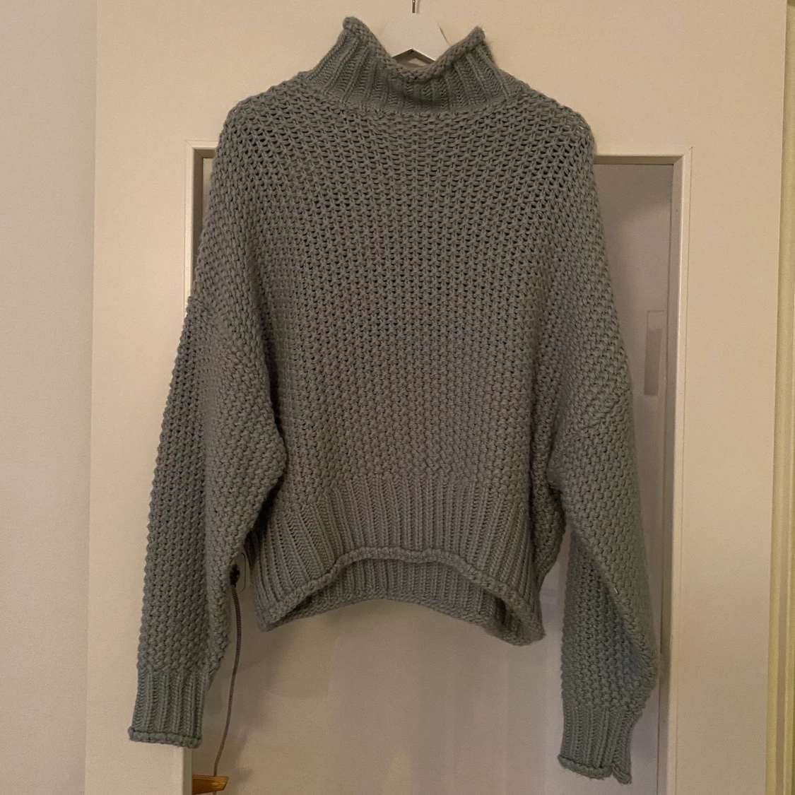 Oversized stickad polo H&M S