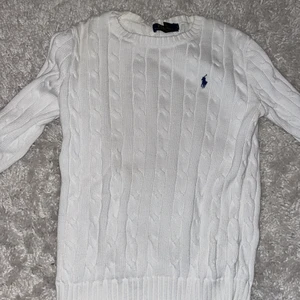 Ralp lauren tröja - Kabelstickad, vit