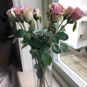 Plastrosor - Realistiska rosa plastrosor 10st