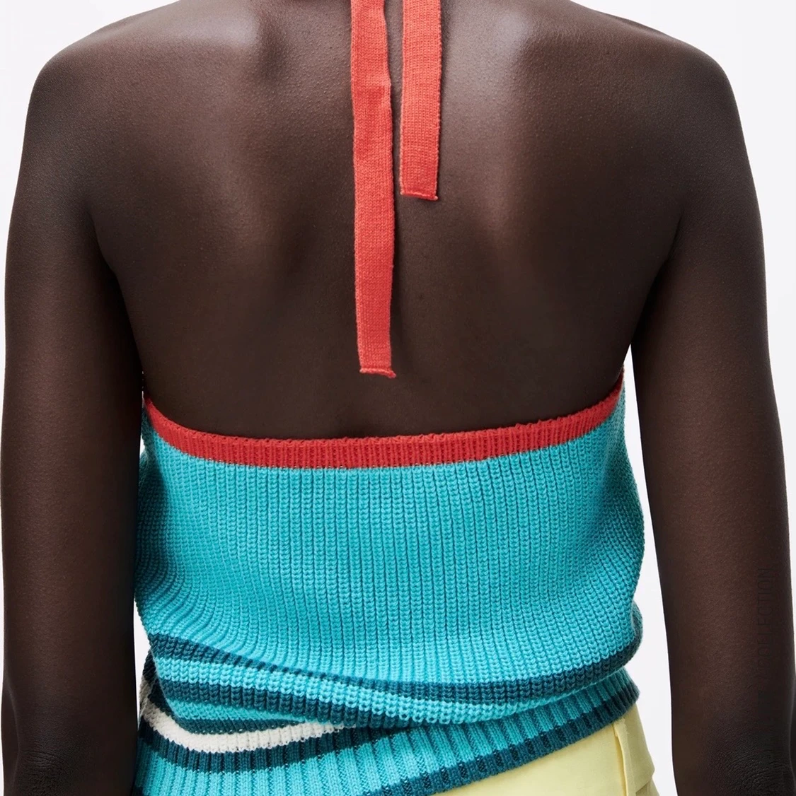 Stickad halterneck topp  - 91