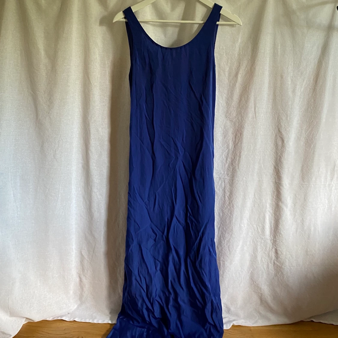 Djupblå långklänning - 90