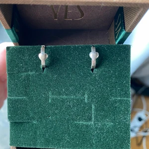 Örhängen  - Jättefina runda örgängen med hjärtan på, det år äkta silver!