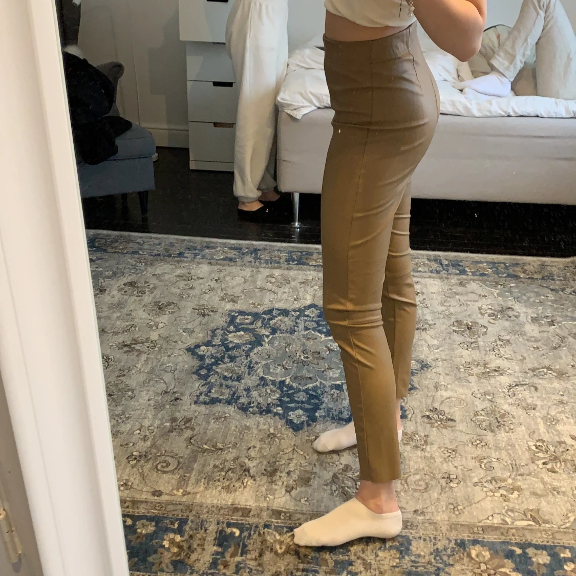 bruna skinbyxor  - 90