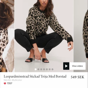 Stickad tröja med leopardmönster - Jättemysig stickad tröja som tyvärr aldrig kommer till användning. Nyskick i princip, storlek S😇