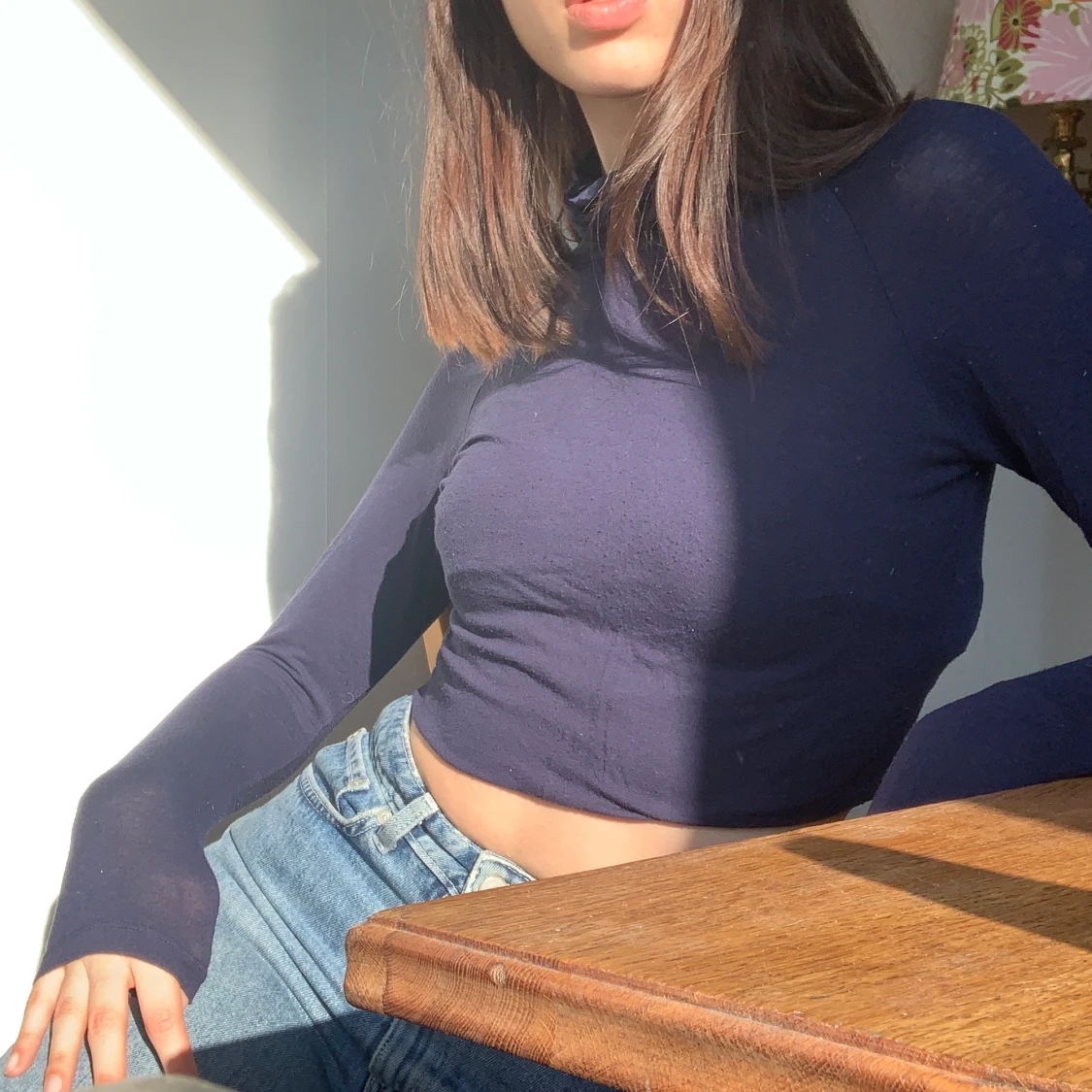 Marinblå polotröja