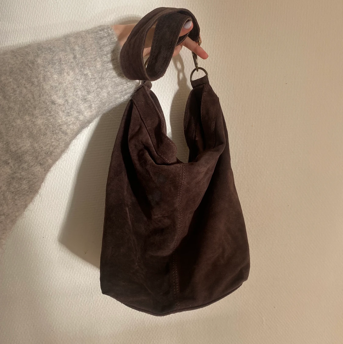 Lindex vintege väska i äkta läder 