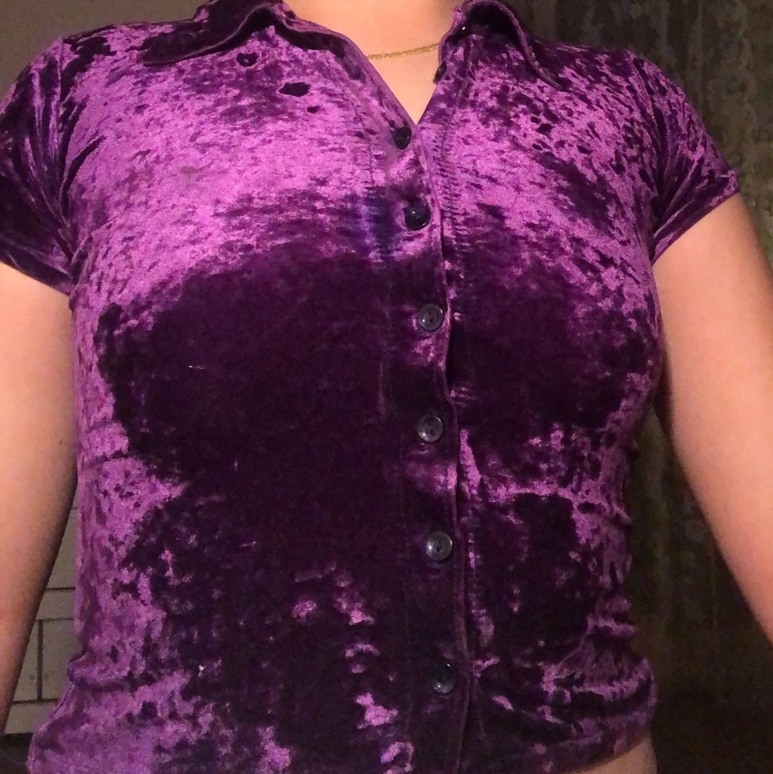 Supercool lila velourtopp!!💜😈 - 90