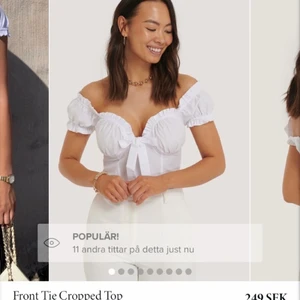 Topp - Vit topp as snygg med knytning 