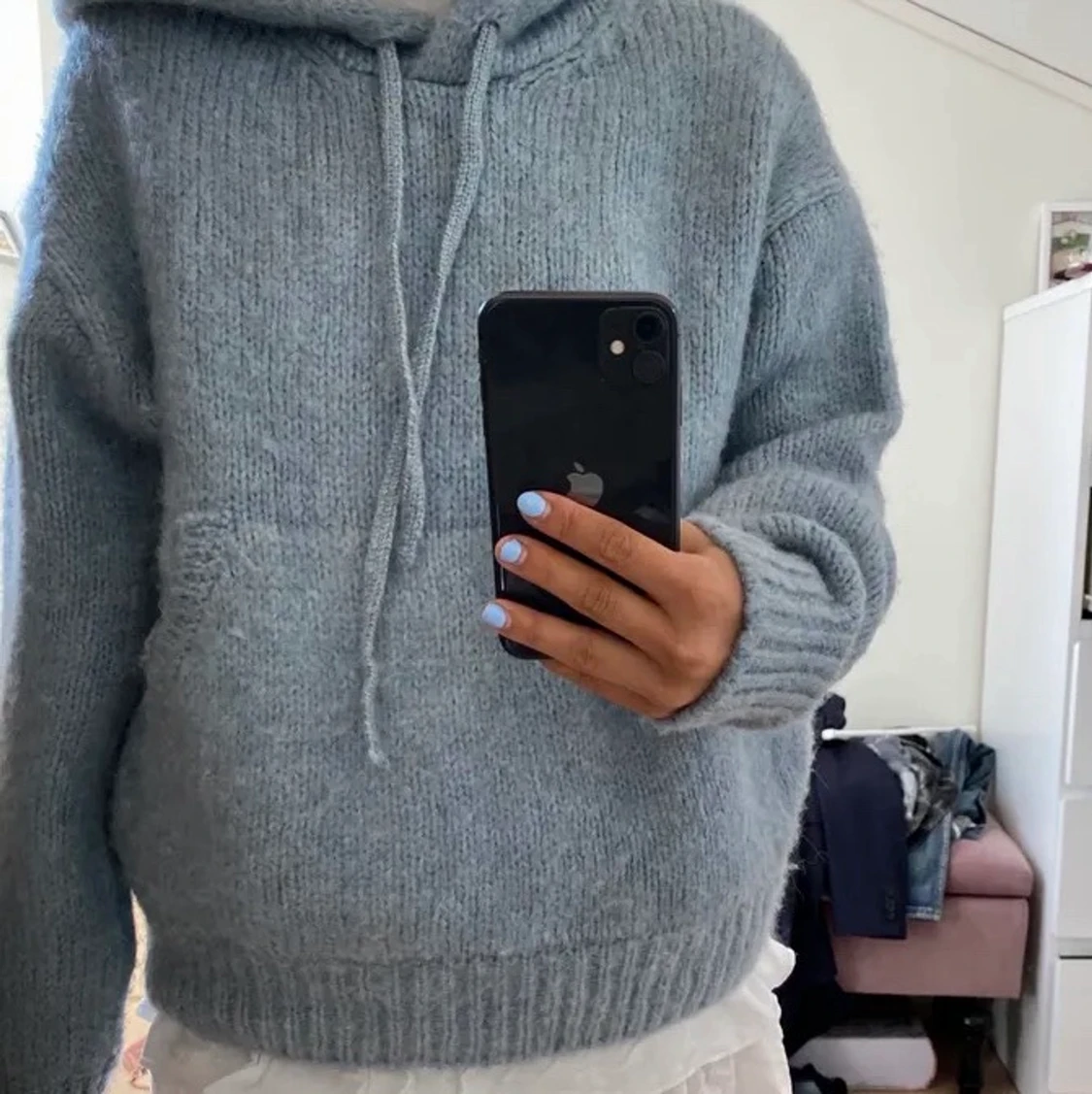 Stickad hoodie zara - 90