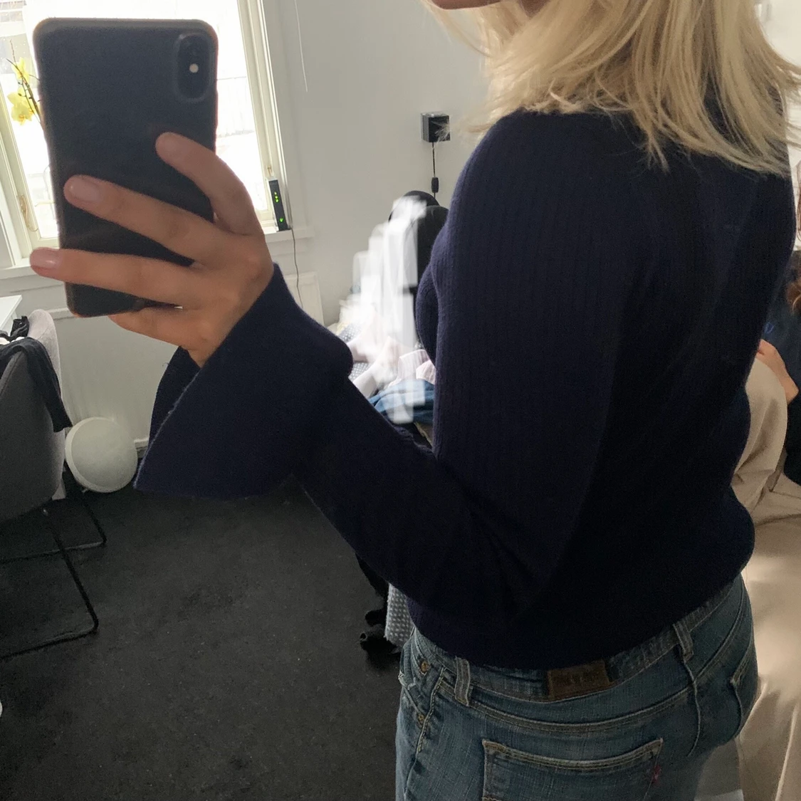 Ribbstickad tröja - 91