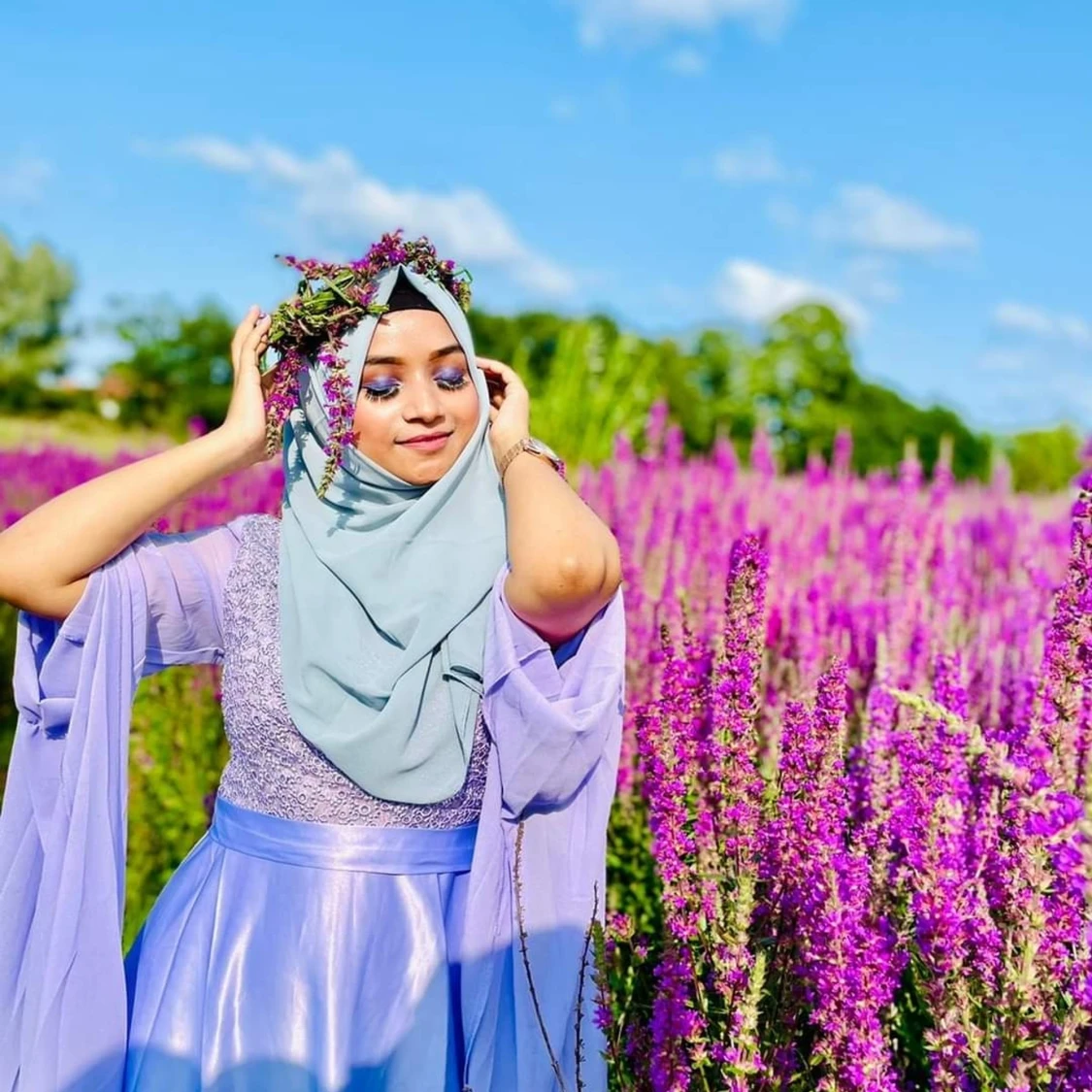 Long purple Dress - 90