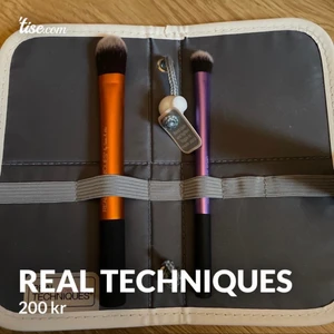 Real techniques - Säljer dessa oanvända borstarna då jag inte har någon användning för dom. Har tappat bort den 3:e men annars är de som nytt. Bilden är från min tise 