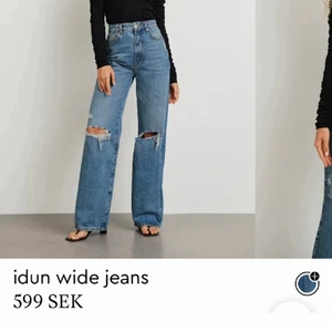 Idun wide jeans  - Såå fina jeans från Gina som är sparsamt använda då de tyvärr är för stora, storlek 38. Byxorna är i nyskick och nypris var 600kr. Mitt pris är 250kr + 66kr spårbar frakt 🦋